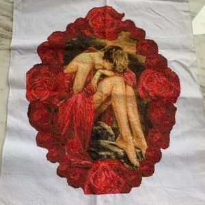 Gorgeous cross-stitched tapestry, 22x27”
